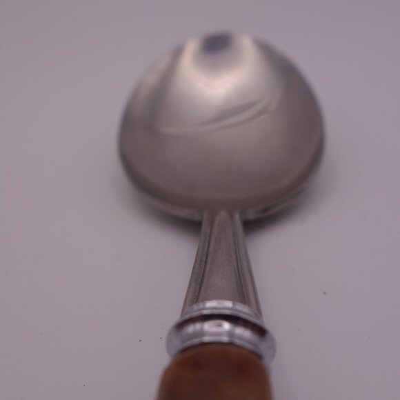 Set of Four(4) Stainless MB Japan Faux Bone Spoons - Picture 5 of 15